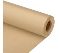 PATIKIL Wrapping Paper, 12"x600"(50') Bulletin Board Paper Roll Kraft Paper Roll Construction 80GSM for Shipping Packing Gift Wrapping Craft Flower Bouquet Christmas, Brown