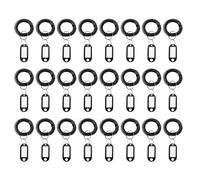 PATIKIL Wrist Coil Keychain with Tag, 24Pcs Spring Spiral Bracelet Ring Key Labels for ID Badge Sauna Pool Beach Office Gym Indoor Outdoor, Black