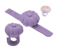 PATIKIL Wrist Pumpkin Pin Cushion, Snap Pin Cushion with Elastic Strap Ring Portable Embroidery Needle Pin Storage for Hand Craft Knitting, Lavender