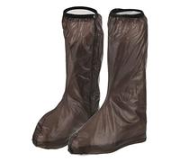 PATIKIL XL Waterproof Rain Boot Shoe Cover, 1 Pair PVC Reusable Non-Slip Overshoes Rain Galoshes Snow Boots Protector with Zipper for Rainy Outdoor, Coffee