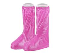 PATIKIL XL Waterproof Rain Boot Shoe Cover, 1 Pair PVC Reusable Non-Slip Overshoes Rain Galoshes Snow Boots Protector with Zipper for Rainy Outdoor, Pink