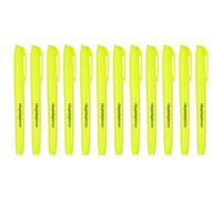 PATIKIL Yellow Highlighter, 12 Pack High Lighters No Bleeds Highliters Pens Neon Clear View Bright Quick Dry Pocket Marker Pen Sticks Chisel Tip Cute for Books Office Adults Classroom