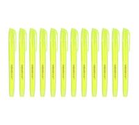 PATIKIL Yellow Highlighter, 12 Pack High Lighters No Bleeds Highliters Pens Neon Clear View Bright Quick Dry Pocket Marker Pen Sticks Chisel Tip Cute for Books Office Adults, Transparent