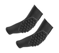 PATIKIL Youth Elbow Pads, 2Pack Compression Arm Protective Sleeve Basketball Guard Pads for Sports Baseball Football Volleyball, Black, YL