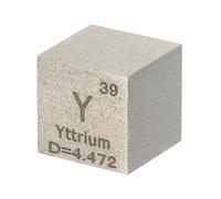 PATIKIL Yttrium-Cube, 10mm Y Density Cube High Density Element Cube Unique Metal Cube Periodic Table of Elements Collections Lab Experiment Teacher Scientific Classes