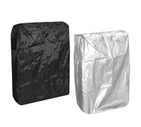 PATIKIL Zero Gravity Chair Cover, 2 Pack Waterproof Outdoor Furniture Recliners Folding Chairs Covers for Patio Lawn, Black Silver