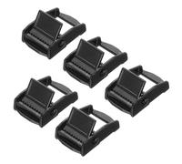 PATIKIL Zinc Alloy Webbing Cam Buckle, 5 Pack Press Cam Flap Buckles Ratchet Tie Down Strap for 25 mm/1 Inch Webbing Strap, Black