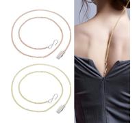 PATIKIL Zipper Helper Pull, 2 Pcs Back Zipper Puller Metal Clothing Assistant Aid with Clip for Dresses Easy Zip Up by Yourself, Gold/Rose Gold