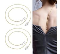 PATIKIL Zipper Helper Pull, 2 Pcs Back Zipper Puller Metal Clothing Assistant Aid with Clip for Dresses Easy Zip Up by Yourself, Gold