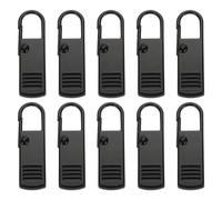 PATIKIL Zipper Pull Replacement, 20 Pcs Detachable Metal Zipper Tab Repair Kit Handle Fixer Extension for Luggage Backpacks Suitcase, Black