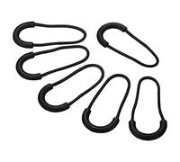 PATIKIL Zipper Pulls Replacement, 15 Pack Extension Cord Handle Plastic U-Shape Tab Tag Extender for Luggage Backpacks, Jackets, Handbags Black