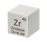 PATIKIL Zirconium Cube, 10mm Zr Density Cube High Density Element Cube Unique Metal Cube Periodic Table of Elements Collections Lab Experiment Teacher Scientific Classes
