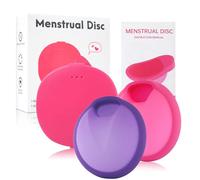 PATILWON 2Pack Reusable Menstrual Disc Kit, Medical Grade Silicone Menstrual Cups, BPA-Free Comfortably Period Cup High Capacity - Use Up to 12 Hours
