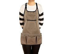 PATILWON Gardening Apron for Women with 14 Pockets - Waterproof Tool Apron, Adjustable Straps, Heavy Duty Oxford Fabric for Gardening, Lawn Care, and Home Maintenance