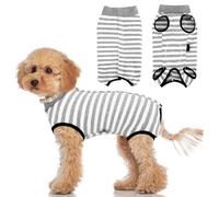 patinadrift Dog Bodysuit After Surgery Dog Body Operation Male Dog Body Wound Protection Recovery Suit for Dog Body Castration Dog After Surgery Cone Alternative (Grey, M)