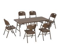 Patio 7-Piece Resin Rattan Dining Set