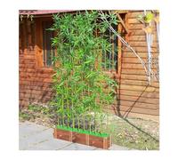 Patio Artificial Bamboo Fence, Simulation Bamboo Artificial Plants Tree, Faux Bamboo Tree With Wood Base Privacy Wall Divider For Indoor Outdoor Commercial(47.2x59in)