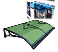 Patio Awning Canopy - 60cm-600cm Door Awning Polycarbonate Cover with Aluminum Brackets UV & Rain Protection Grass Green 31x39in/80x100cm for Door & Window