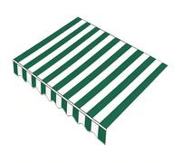 Patio Awning Replacement Fabric Cover, Waterproof Canopy for Yard and Deck, Green and White Stripes, 360x300cm, 400x300cm
