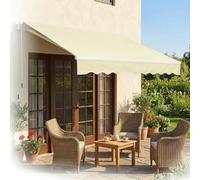 Patio Awning Replacement Fabric, Fabric Only, Shelter Replacement Fabric Top Cover, Retractable Awning Fabrics Replacements, Sunshade Shelter Cloth Multiple Colors(Beige,450cmWx300cmL)