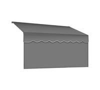 Patio Awning Replacement Fabric, Waterproof Outdoor Sun Shade Canopy, Retractable Door Window Cover, Dark Gray, 300x120cm/10x4ft, UV Protection for Deck and Patio