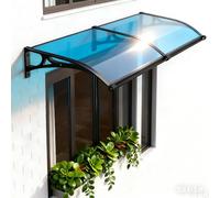 Patio Awning With Drainage Sink, Outdoor Door Exterior Rain Shelter Cover Front Door Canopy, For Window, Porch, Balcony, Blue(60x180cm/24x71in)