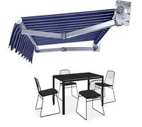 Patio Canopy Replacement Fabric Retractable Sunshade Cover for Garden Awning 3x2m/10x6.5ft Dark Blue Fits 3x1.5m 4x1.5m 5x1.5m Models