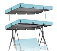 Patio Canopy Swing Cover Replacement Canopy for Swing Seat 2 & 3 Seater Swing Chair Canopy Cover Anti-UV/Waterproof Hammock Cover Top for Outdoor Garden Patio,Sky Blue,164 * 114 * 15cm