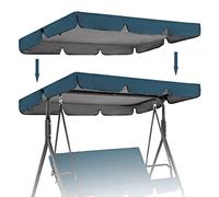 Patio Canopy Swing Cover Replacement Canopy for Swing Seat 2 & 3 Seater Swing Chair Canopy Cover Anti-UV/Waterproof Hammock Cover Top for Outdoor Garden Patio,Navy,190 * 132 * 15cm