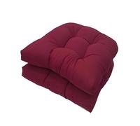 Patio Chair Cushions 19"x19"U-Shape Outdoor Chair Cushions Set of 2,Thickened Wicker Chairs Cushion Replacement Garden Porch Lounge Loveseat Seat Pads