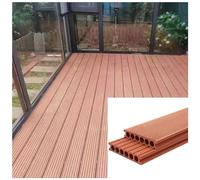 Patio Deck Tiles with Anti-Slip Fluted Finish, DIY Outdoor Flooring with Connection Snaps & Screws