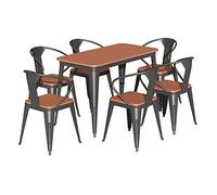 Patio Dining Set with Table and 4 Stackable Chairs, Outdoor Furniture for Porch and Backyard, Durable Design for Ease of Use, Perfect for Terrace and Garden