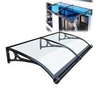 Patio Door Awning Canopy - 60cm to 600cm UV & Rain Protection Transparent Polycarbonate Cover with Aluminum Brackets Perfect for Front Door & Window 24x47in/60x120cm
