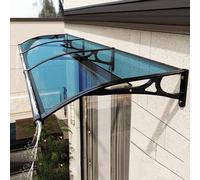 Patio Door Canopy - UV Protect Rain Drip Guard for Exterior Doors &, Front Door Cover (Blue, 39"x 142") - Weather-Resint, Easy Inll