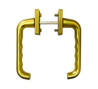 Patio Door Handle Pair 43mm Screw Fix - Gold (int & ext Handle Set incl)