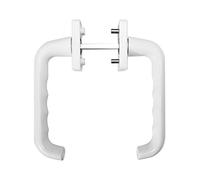 Patio Door Handle Pair 43mm Screw Fix - White (int & ext handle set incl)