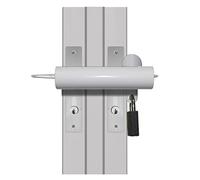 Patio Door Lock 'NO Frills' Cheap High Security Deadlock Sliding Fix Bar Tough and Easy White