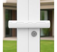 Patio Door Security Lock, Aluminium Alloy Patlock for French Doors, UPVC & Conservatory Doors, Easy-Install Anti-Theft Door Handle Lock