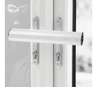 Patio Door Security Lock Fit for Double French Doors & Conservatory Doors, Reinforced Steel Handle Lock Bar for Horizontal Handles