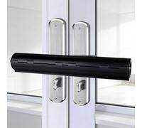 Patio Door Security Lock, High Security French Door Security Lock for Horizontal Handles, Door Safety Locks, Patlock for Double French Doors, Conservatory & Sliding Glass Doors (Black)