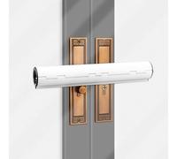 Patio Door Security Lock, No-Drill Patlock for French & Conservatory Doors, Fits Double Horizontal Handles, Visible Burglar Deterrent (White)