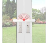 Patio Door Security Lock with Alarm,High Security French Double Door Lock,Anti-Ttheft Patio Door Lock,Portable Alarm Door Stopper,Conservatory & Sliding Glass Doors