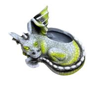 Patio Dragon Figurine - Garden Creature Decoration Fantasy Garden Art Resin | All Season Display Piece Enhances Flower Beds and Walkways Perfect for Outdoors, Lawn Corners, Terr