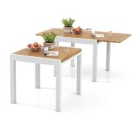 Patio Expandable Dining Table 4-6Person Adjustable Dining Table Gymax Brown One Size