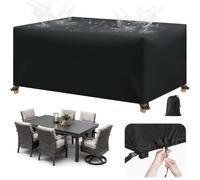 Patio Furniture Cover Waterproof Rectangle 500x300x90cm /LxWxH Black
