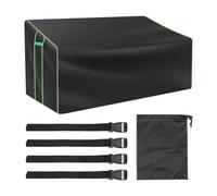 Patio Furniture Shield - Weatherproof 2-Seater Bench Protector for Yard | Premium Oxford Fabric with Secure Buckles and Pull Cord Cover for Garden Sofa Couch Lawn
