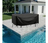 Patio Furniture Sofa Cover 220x105x104cm/LxWxH Waterproof Outdoor Sofa Cover Anti-UV Outside Sectional Sofa Set, General Purpose, Outside Table and Chair Covers, Heavy Duty 600D