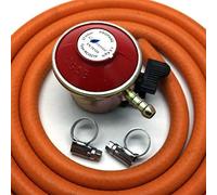 Patio Gas Regulator 27Mm Clip On With 1M Hose + 2 Clips Fits Calor/Flogas
