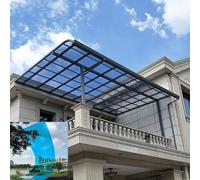 Patio Gazebo with Polycarbonate Roofing Sturdy Outdoor Greenhouse Panels UV Protection Easy-Cut Rainproof Roof Panels for Patios and Parties