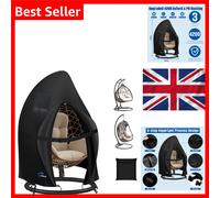 SIRUITON Ø120x190cm 420D Reinforced Patio Hanging Egg Chair Cover, Outdoor Si...